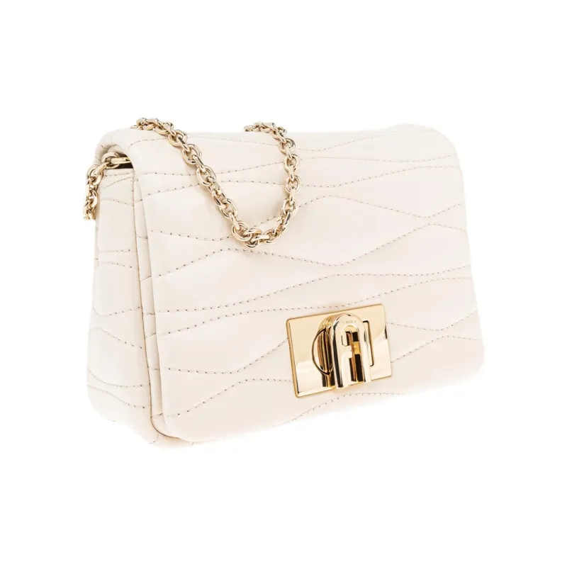 Furla Leather Shoulder Bag Mini Women's Cream-1
