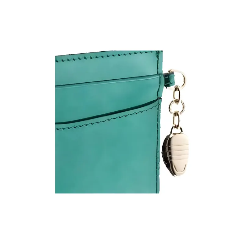 BVLGARI Serpenti Forever Calfskin Card Holder Women's Green-2