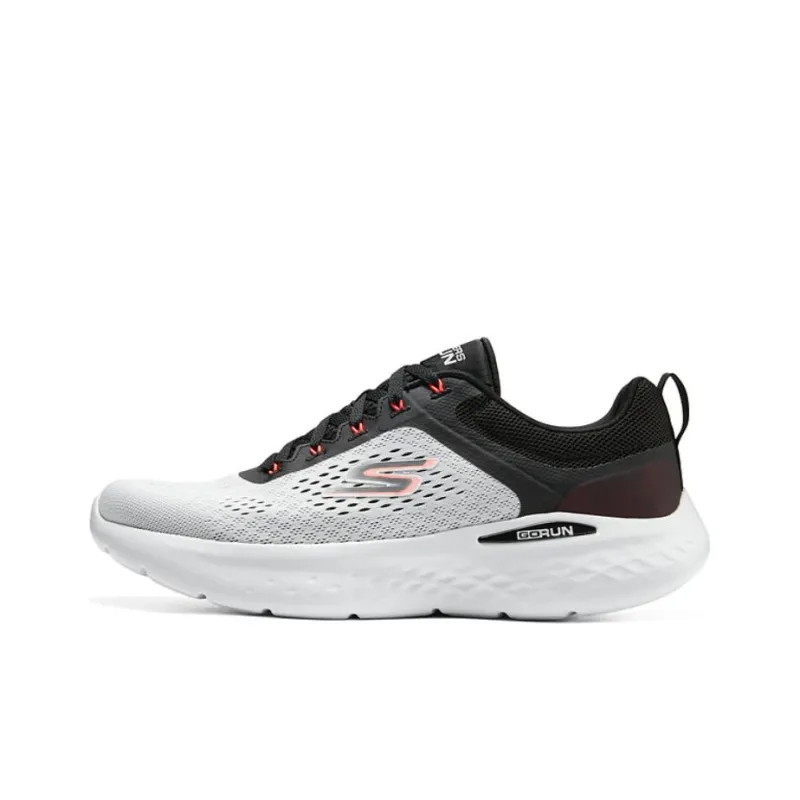 Skechers Cushioning Rebound Low Top Running Shoes Men's White Black-0