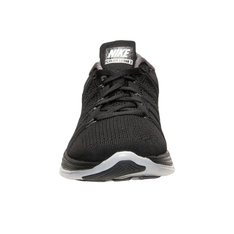 Nike Flyknit Lunar 2 Low Top Running Shoes Women's Black-2