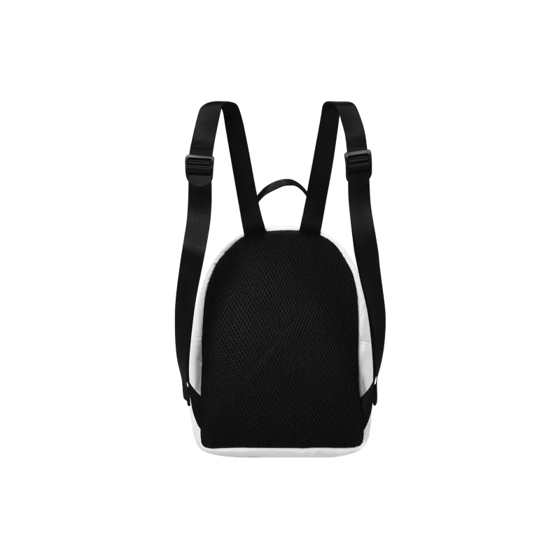 TURN UP Polyester Backpack Small Size Unisex White-2