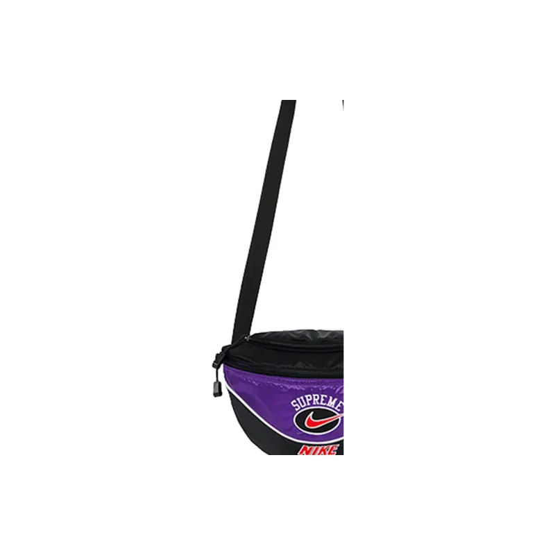 Supreme SS19 Nike Shoulder Bag Collaboration Polyester Crossbody Bag, Fanny Pack Unisex Purple-2