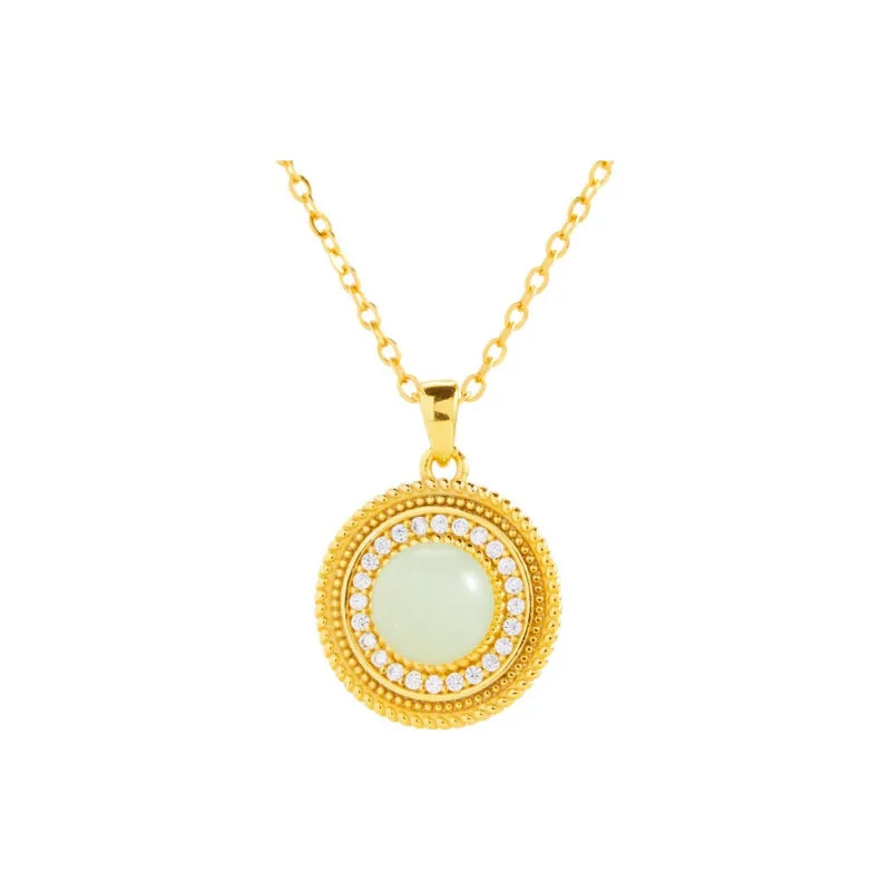 Royal Heaven's Choice Hetian Jade Necklaces Pale Greenish White Jade Unisex-3