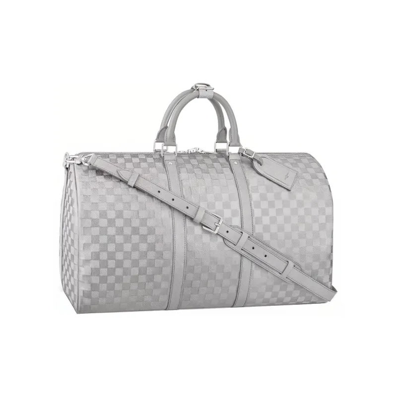LOUIS VUITTON Keepall 50B Glitter Silver-1
