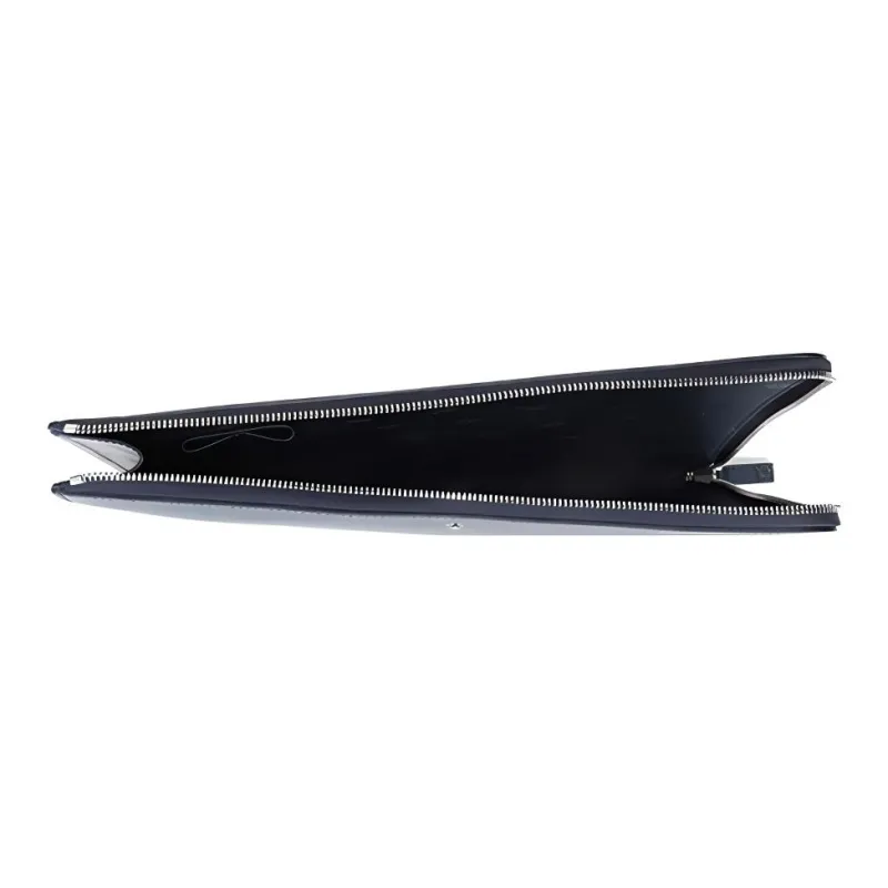 MONTBLANC Cow Leather Clutch Briefcase Men's Dark Blue-5