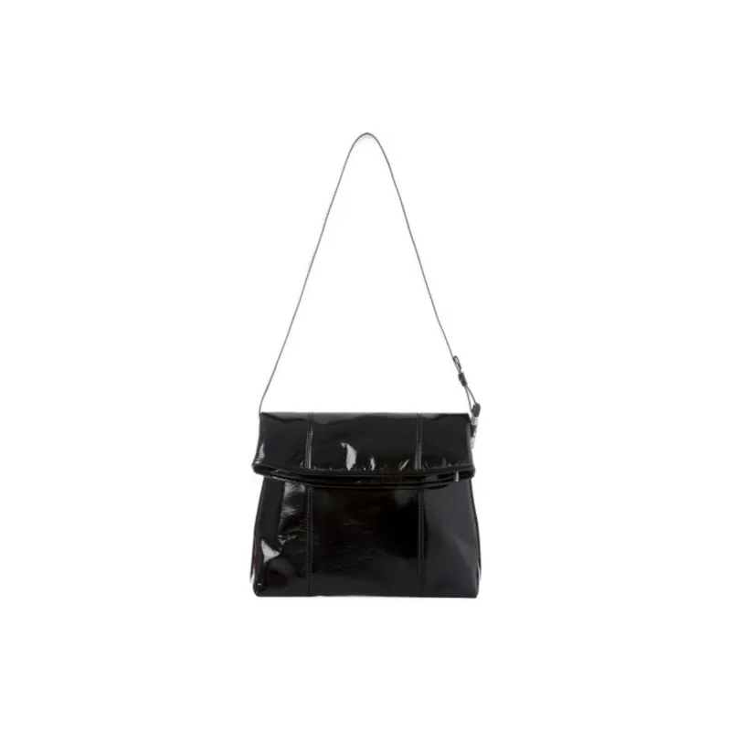 SQUARE Line Microfiber Synthetic Leather Shoulder Bag Medium Size Women's Multicolor-6