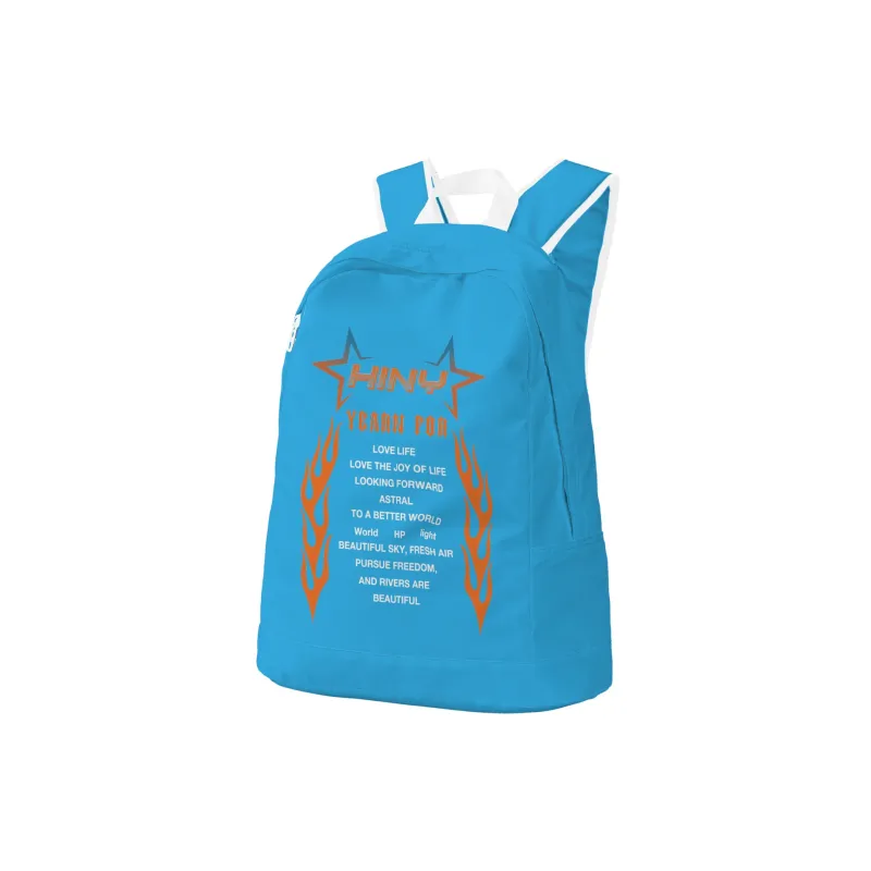 HINY Polyester Backpack Unisex White-25