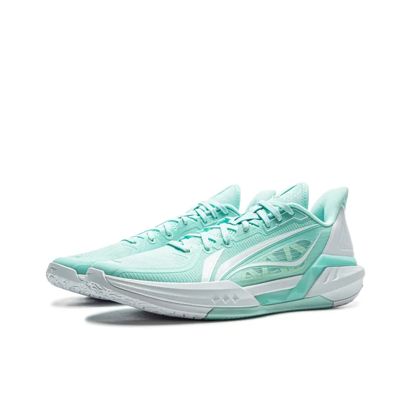 LINING Light Speed 3 Basketball Shoes Men Low Top Island Blue White-2