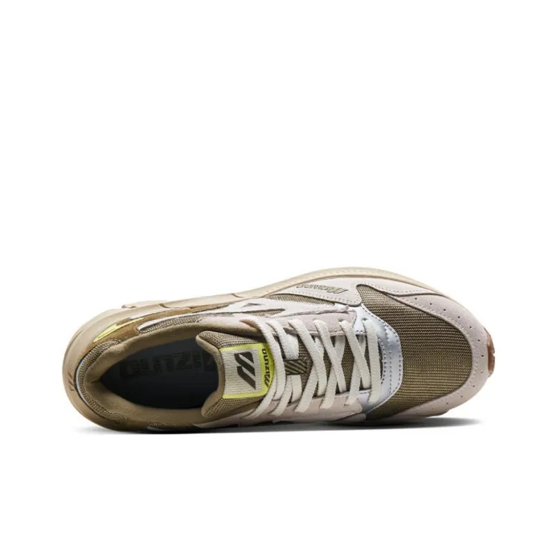 Mizuno Pi Retro Anti Slip Wear Resistant Low Top Running Shoes Unisex Pea Green/Light Gray-2