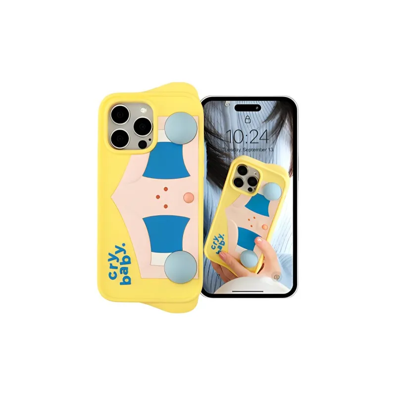 POP MART Silicone Material Cute Phone Cases Compatibility With IPhone 15 Pro Max/14 Pro Max Cute Style-3