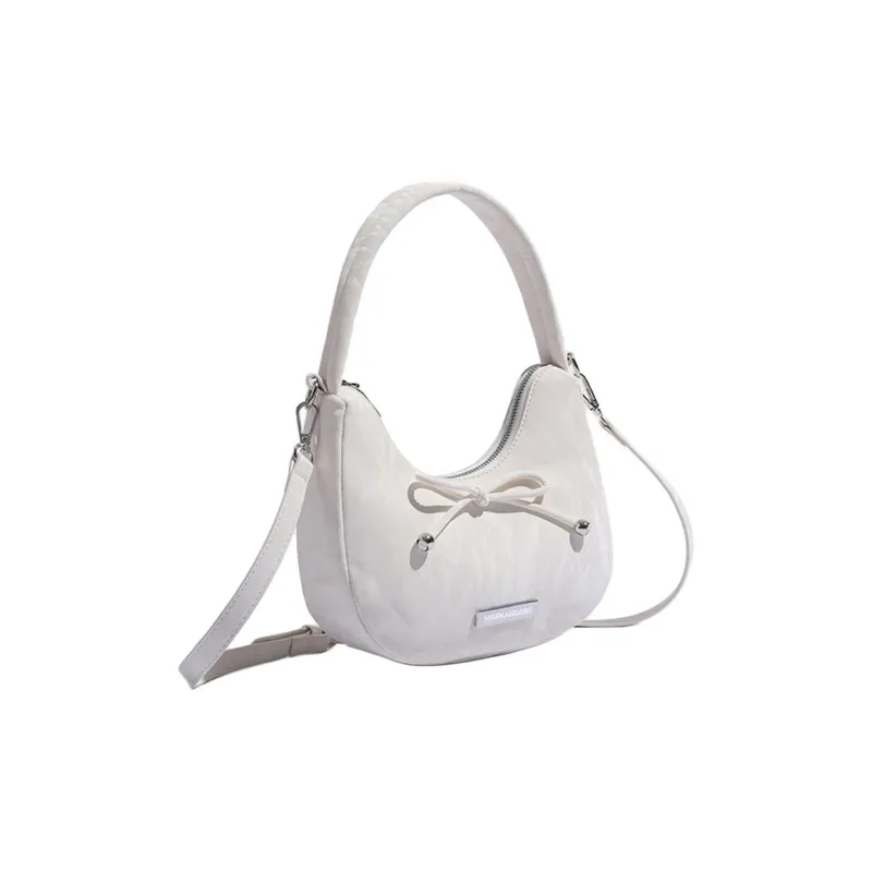 MARKANGARO Polyester Crossbody Handbag Women's White/Pink-1