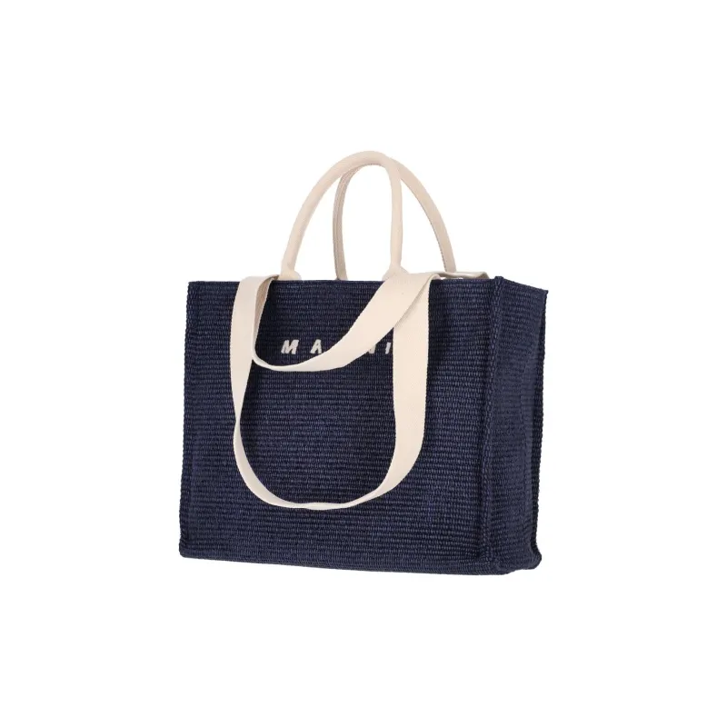 MARNI Logo Embroidered Top Handle Bag-1