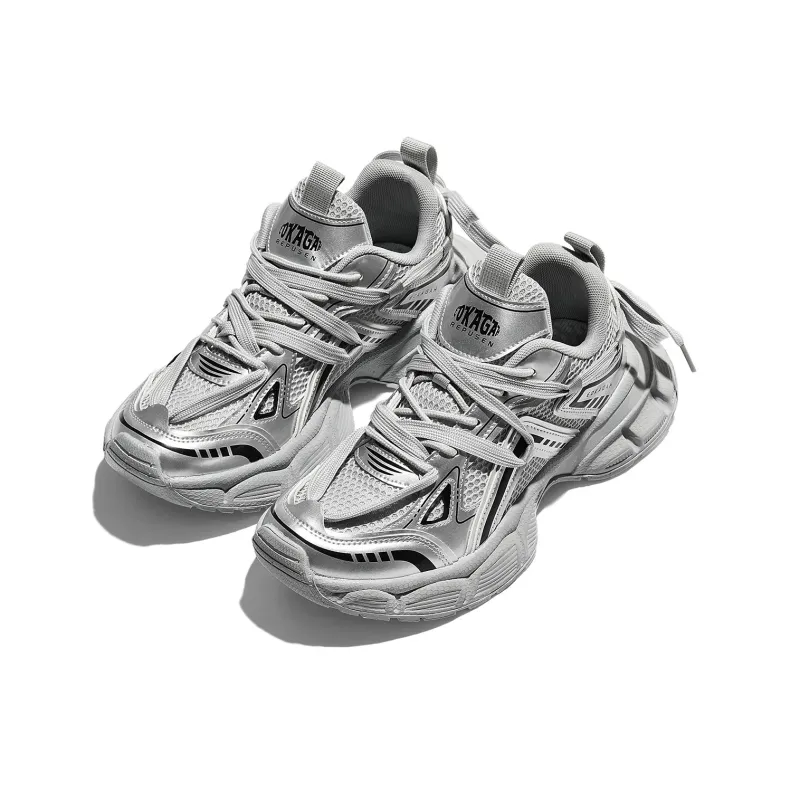 DIKENROK Height Increasing Abrasion Resistant Lightweight Breathable Slip Resistant Low Top Chunky Sneakers Unisex-2