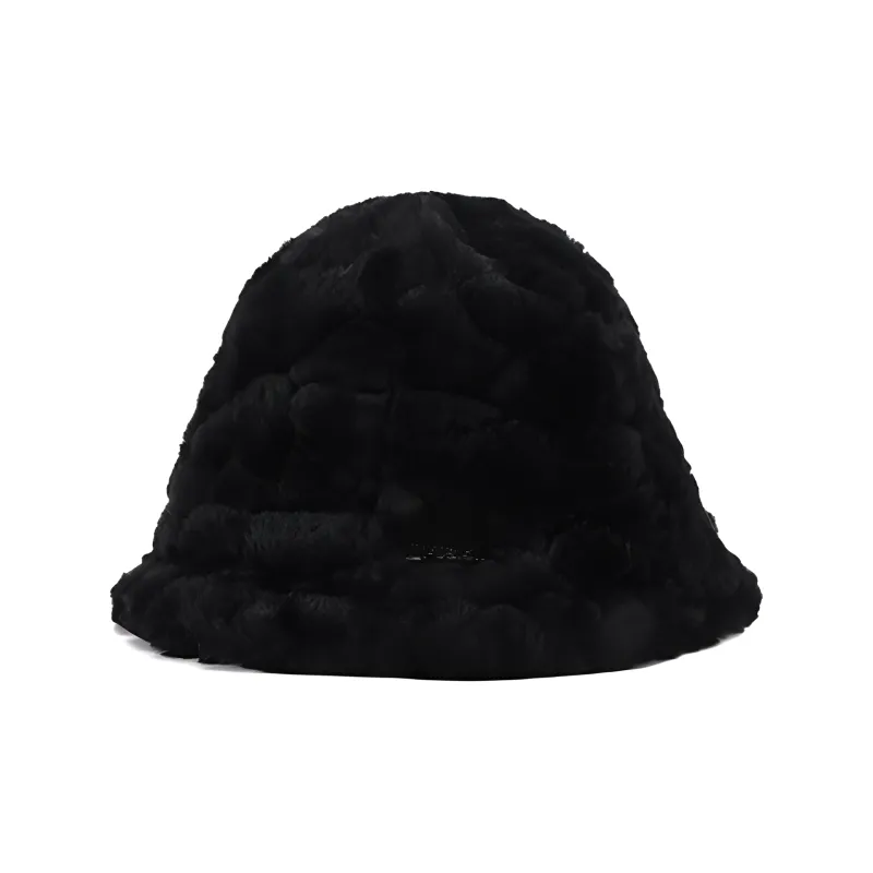 FILA Cotton Polyester Bucket Hats Women's Black/White-3