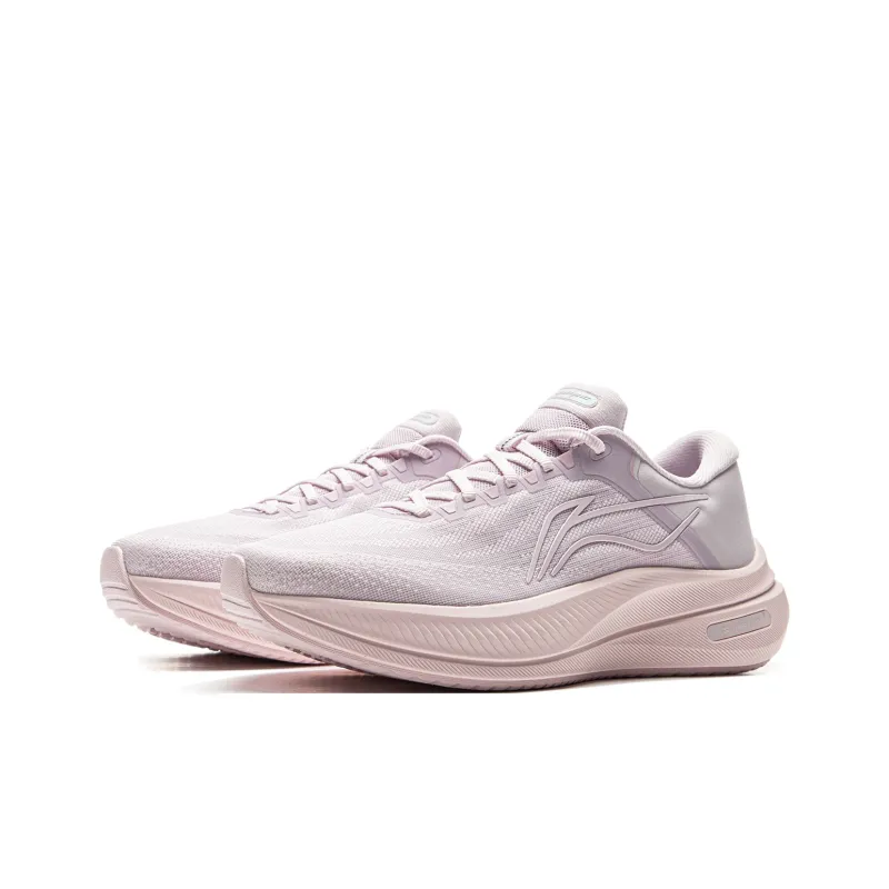 LiNing Yueying 5 Cushioning And Breathable Low Top Sprint Running Shoes Women's Plain Purple Pink-2