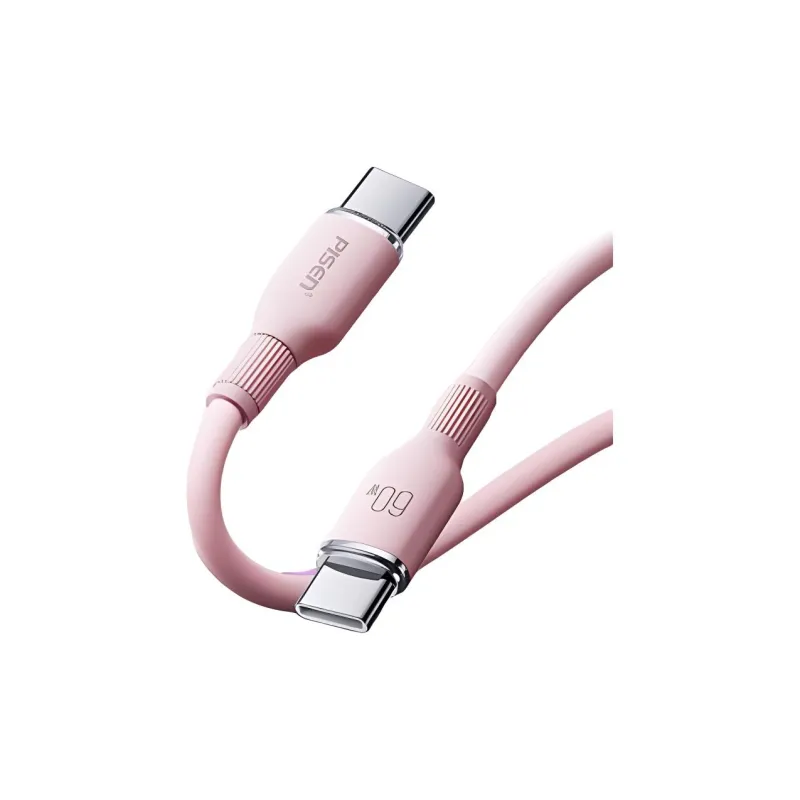 PISEN Fast Charging Cable Apple Liquid Silicone Cable 2m One Drag One Type-c To Type-c PD Fast Charging Cables-4