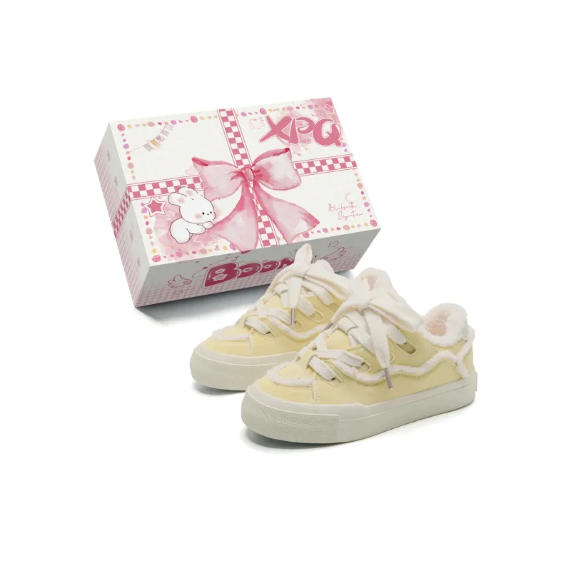 XPQ Coverage Warm Anti-Slip And Wear-Resistant Low-Top Skateboard Shoes Women's-6