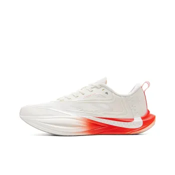 PEAK 2nd Breath 2.0 Cushioning, Breathable, Anti Rollover Low Top Casual Running Shoes Men's Milk White Orange