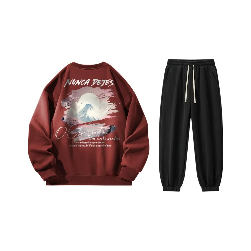 Small Columns Under The Sea Sweatshirt Set Unisex-8