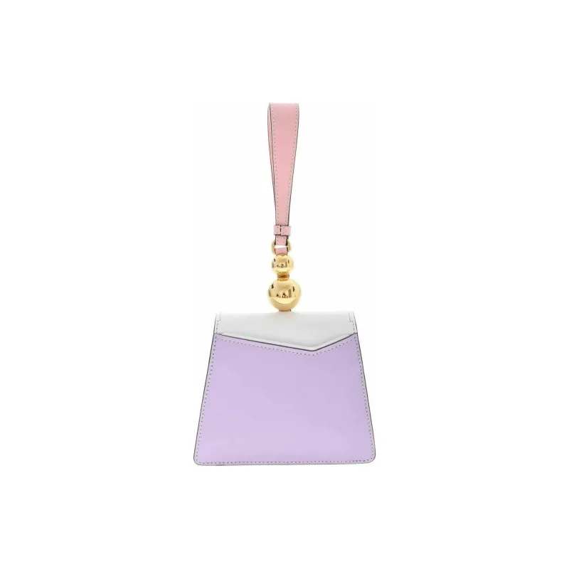 MOSCHINO Calfskin Clutch Women's Purple/White/Multicolor-2