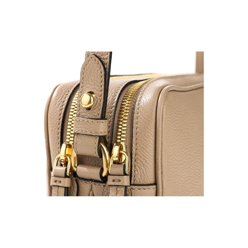PRADA Cow Leather Crossbody Bag, Shoulder Bag Women's Nude Pink-6