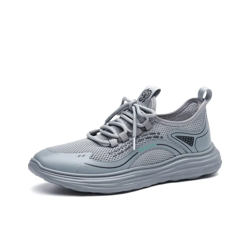 Spider King Cushioning Wear-Resistant Low-Top Running Shoes Men's Gray-1