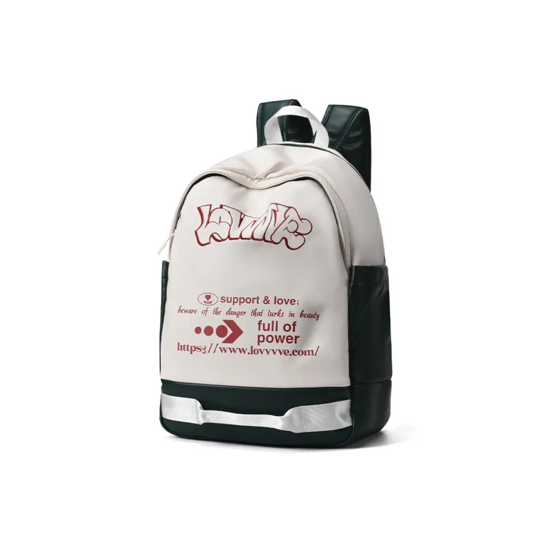 LOVVVVE PU Backpack Regular Unisex White-19