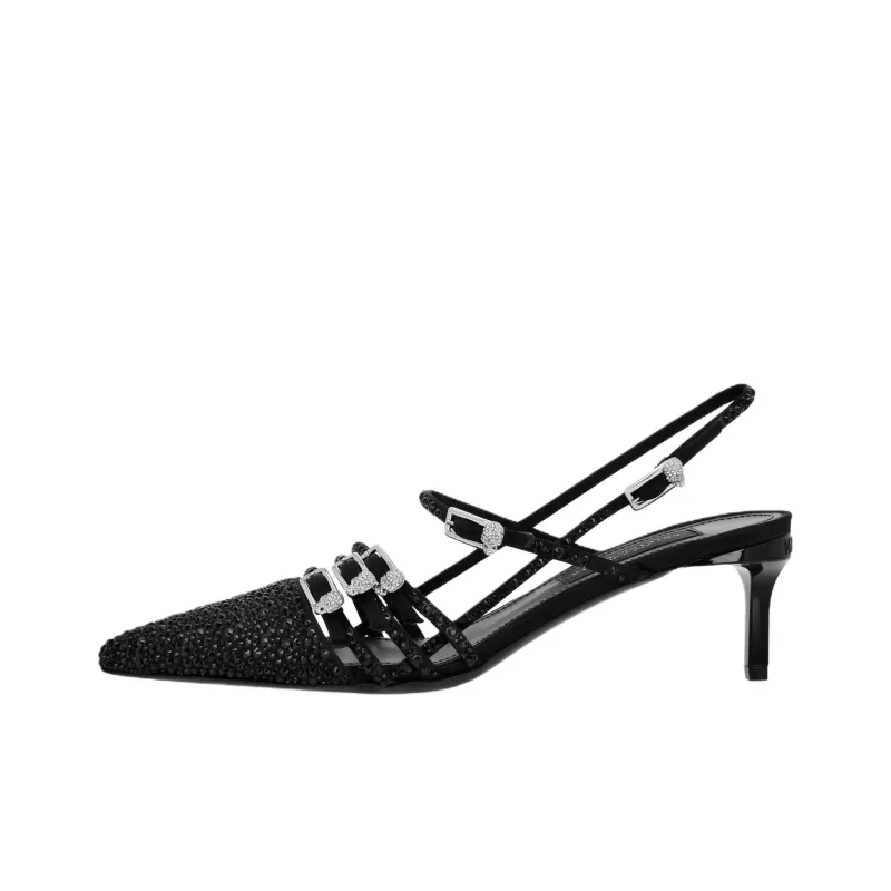 PHILIPP PLEIN Slim Heel High Heels 5cm Women's Black-0
