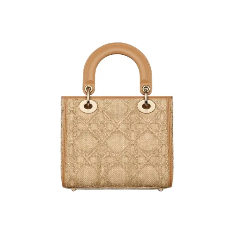DIOR Lady Dior My ABCDior Natural Cannage Raffia Shoulder Bag, Crossbody Bag, Handbag Trumpets Women's Beige-3