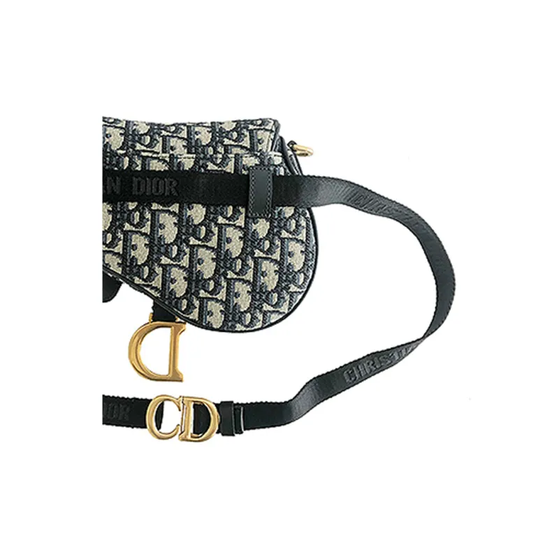 DIOR Saddle Canvas Saddle Bag, Crossbody Bag, Fanny Pack, Sling Bag Unisex Blue-3
