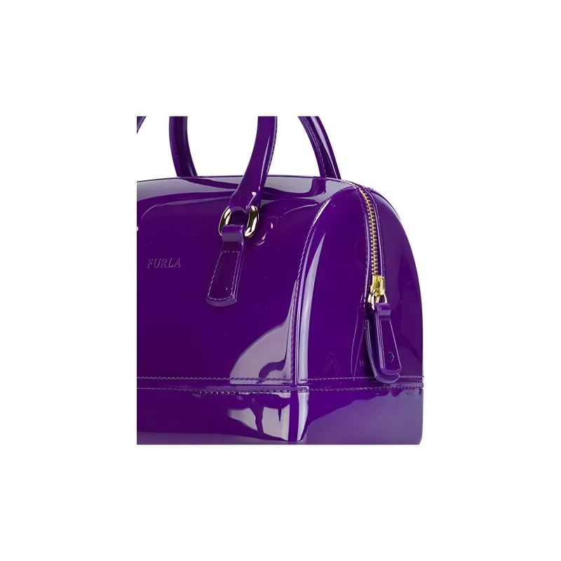 Furla Candy PVC Handbag Small Size Women's Purple-4