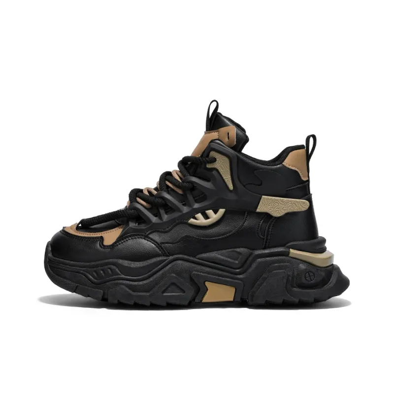 GNVA Water Resistant Height Increasing High Top Casual Shoes Men-0