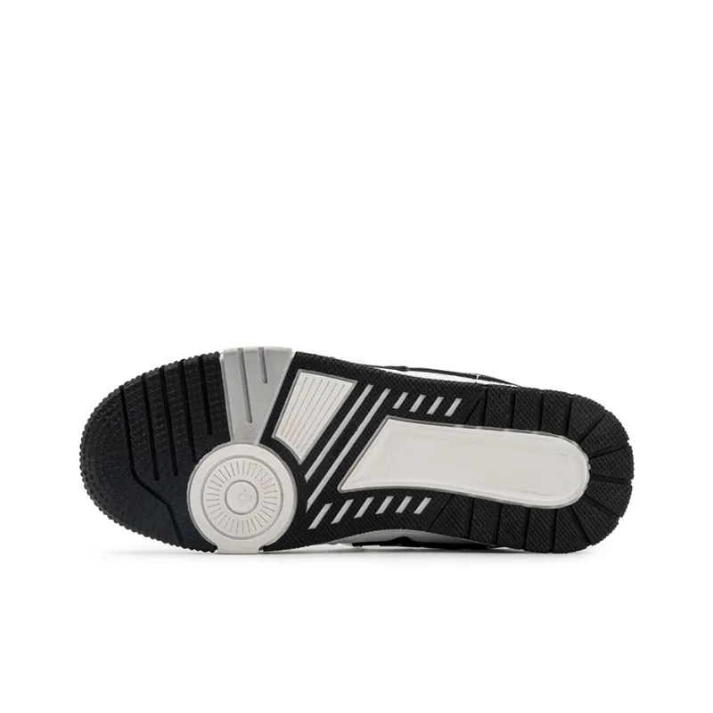BEIER Stars Collection Durable Lightweight And Breathable Low Top Skateboard Shoes Unisex Black White-5