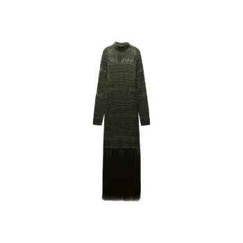 ZARA Long-Sleeved Dresses Women's Green