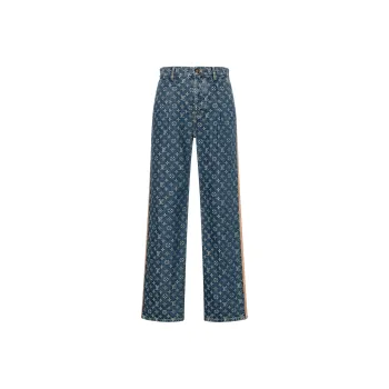 LOUIS VUITTON Monogram Denim Tailored Pants