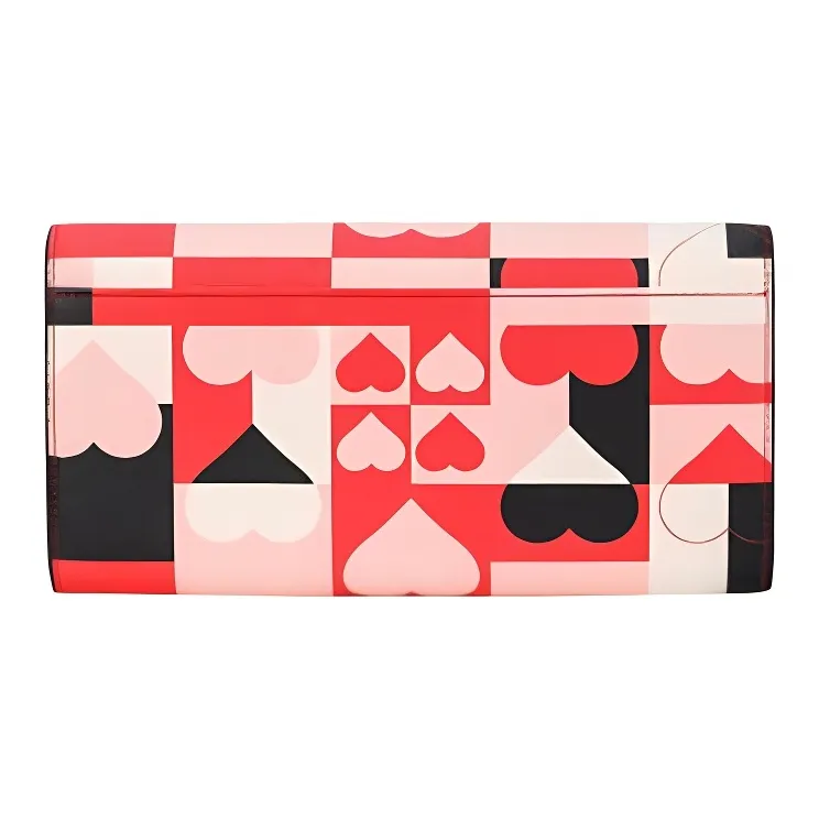 MCM Patricia Visetos Valentine Leather Wallet, Crossbody Bag Large Size Women's Red-1