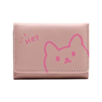 Worm's Home PU Card Holder Regular Women's Pink/White/Purple/Green/Blue/Black