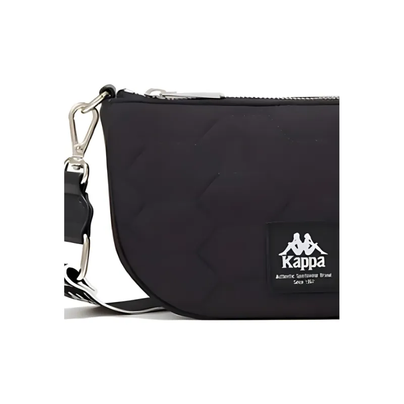 Kappa Fabric Crossbody Bag, Shoulder Bag Women's Black-4