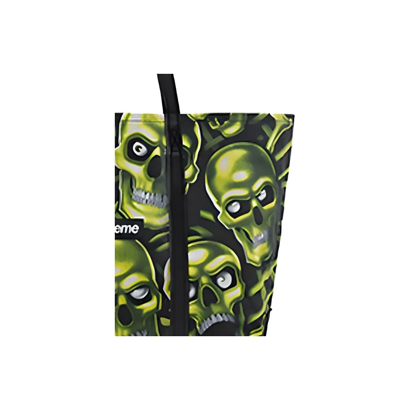 Supreme Polyester Tote Bag, Shopping Bag, Shoulder Bag, Handbag Unisex Black/Green-2