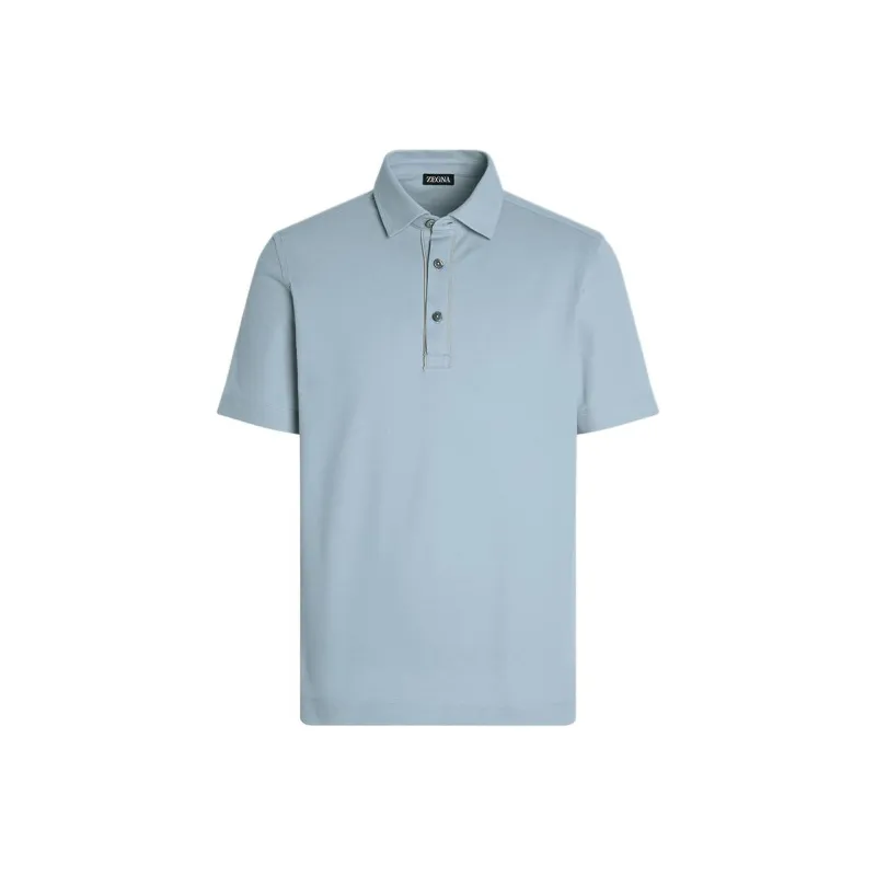 Ermenegildo Zegna Polo Shirts Men Blue-0