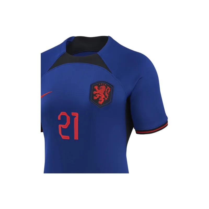 Nike Netherlands National Team 2022/23 Stadium Away Frenkie De Jong Women's Nike Dri-FIT Soccer Jersey-2