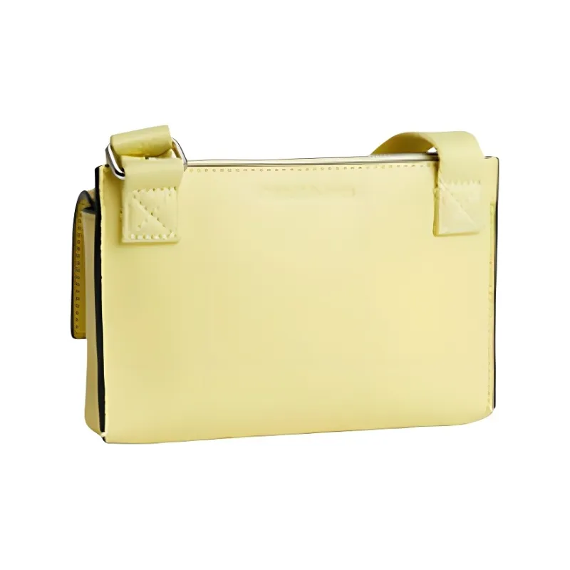 CALVIN KLEIN Recycled Polyester Crossbody Bag, Shoulder Bag Women's Yellow-5