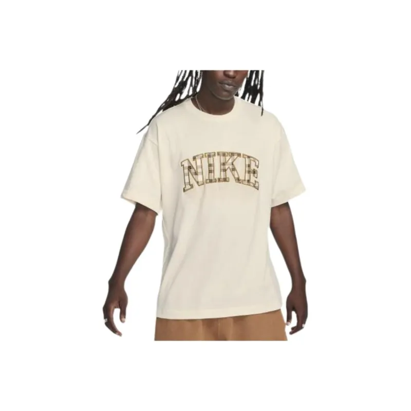 Nike T Shirt Unisex Light Ivory White-0