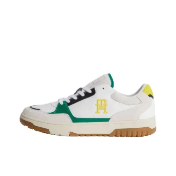 Tommy Hilfiger Trainers Low Top Basketball Shoes Men's Beige Green