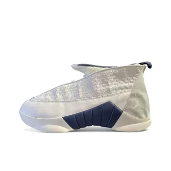 Jordan Air Jordan 15 Abrasion Resistant Mid Top Vintage Basketball Shoes Men's White