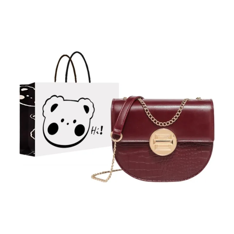 NX DOUGHNUT PU Saddle Bags Shoulder Bags Women's Black/Red-3