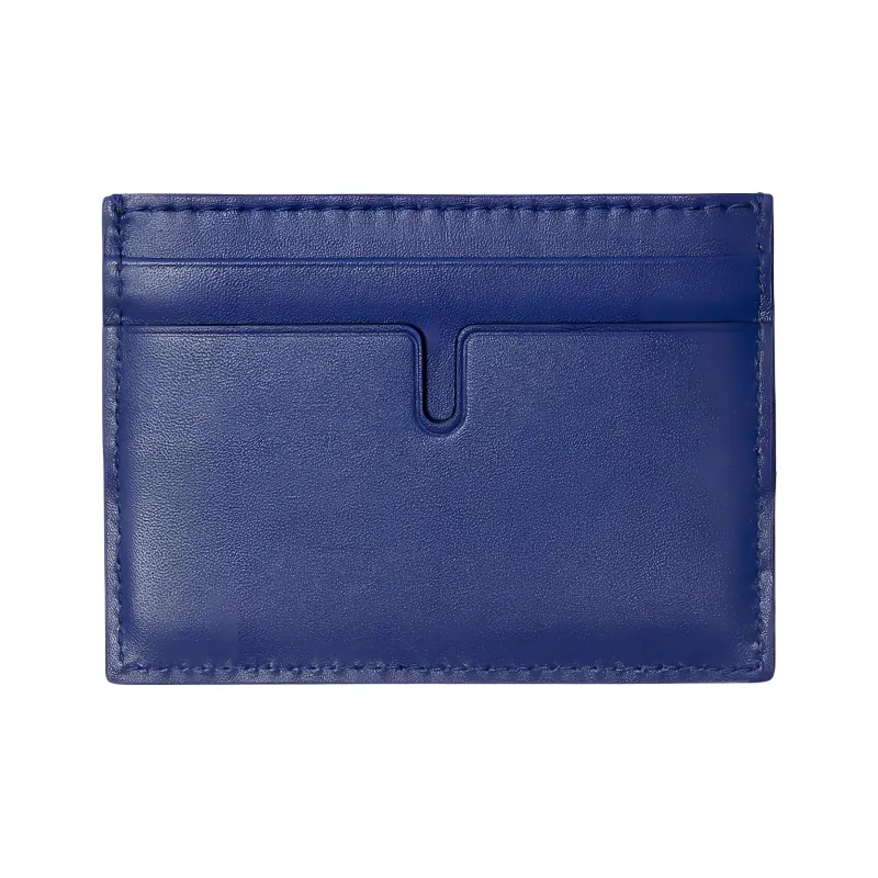Burberry Calfskin Card Holder Men's Blue-1