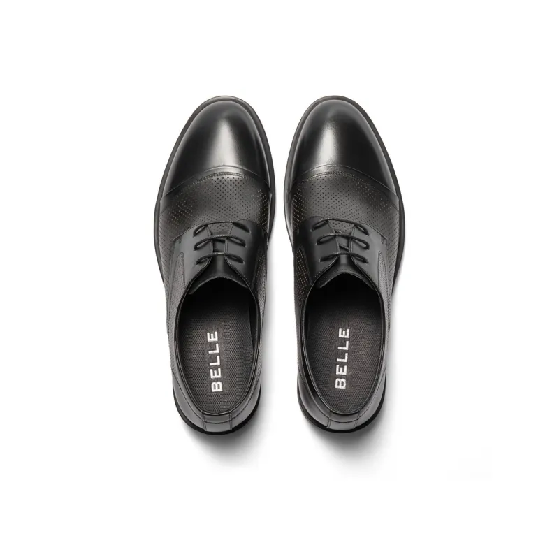 BELLE Dress Shoes Men Low Top Black/Brown-26