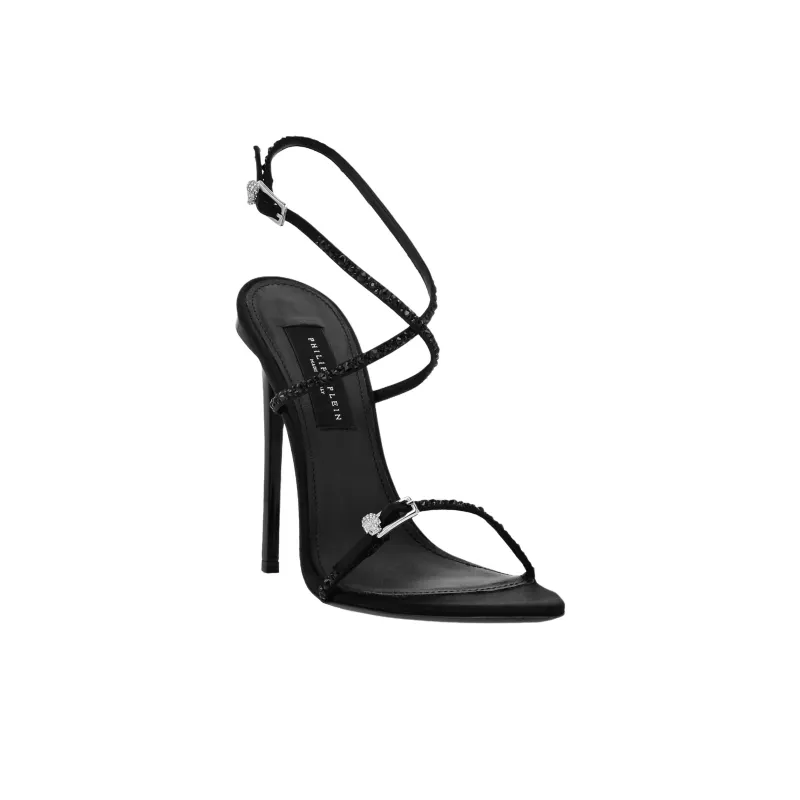 PHILIPP PLEIN One Strap Sandals 12cm Women's Black-2