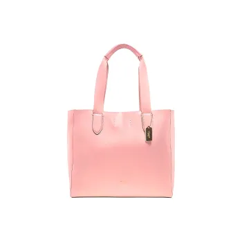 COACH Derby Leather Handbag Crossbody Bag One Shoulder Square Bag Medium Size Women's Cherry Blossom Pink